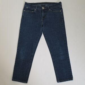 Women's Levi's 547 Dark Indigo Blue Ankle Skinny Denim Jeans Size 8 Medium